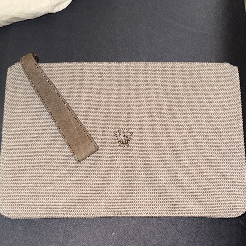 Rolex Navy and Brown Interior Pouch